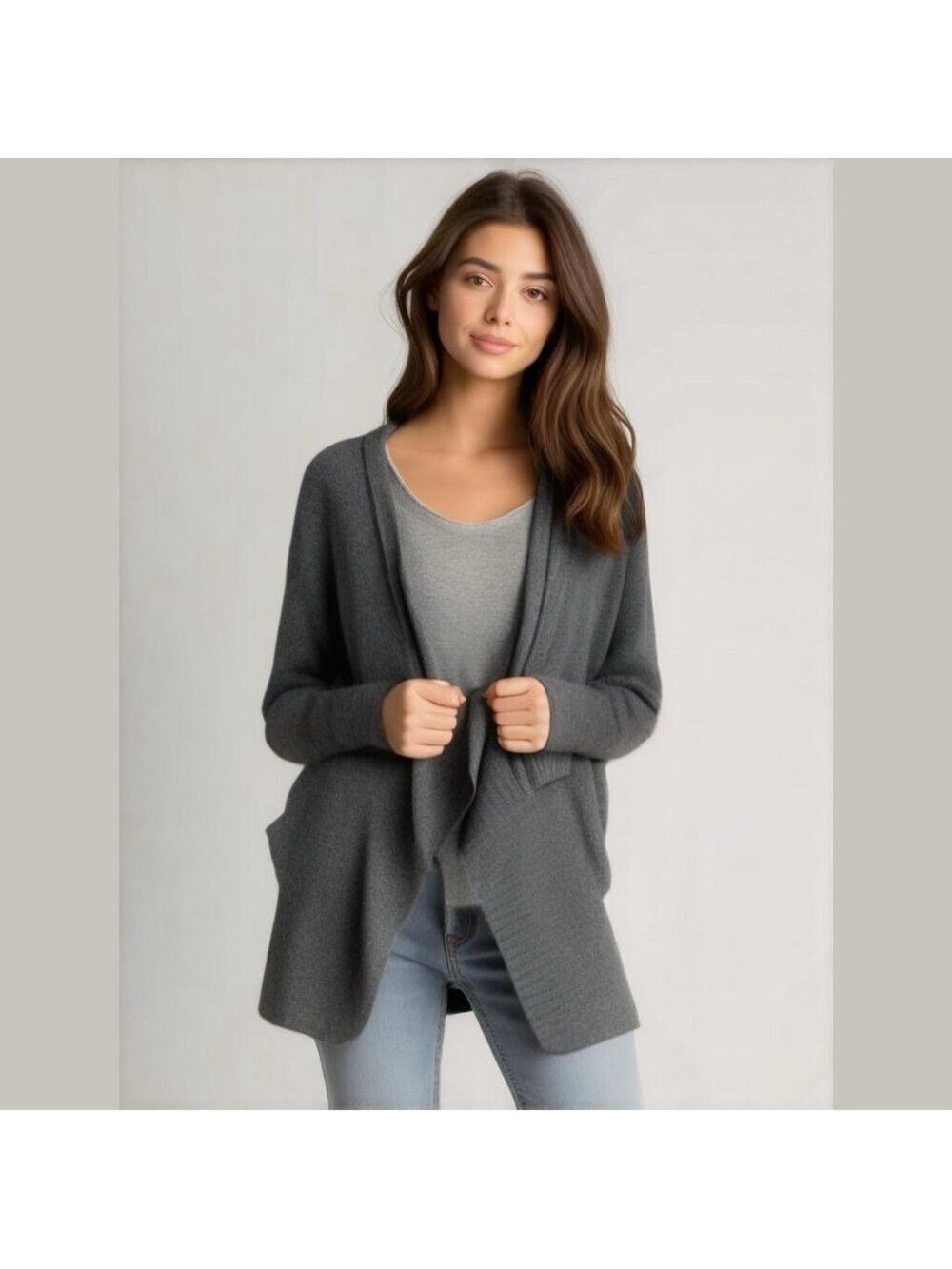 Size small Cynthia Rowley, wool blend open draping cardigan